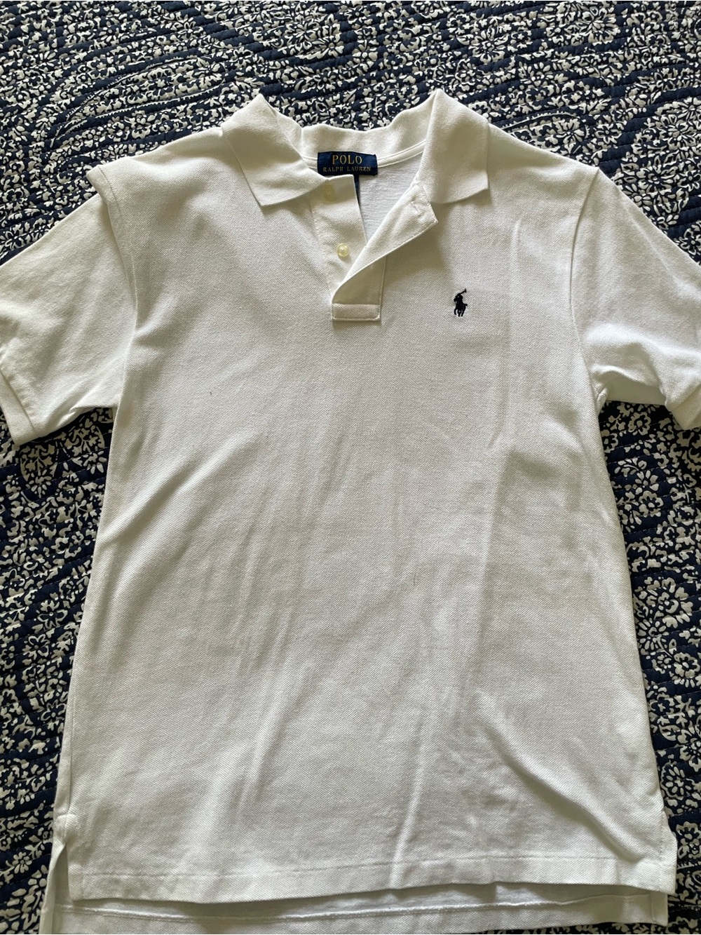 Polo by Ralph Lauren White Polo Shirt with Navy Pony
